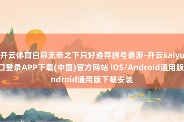 开云体育白幕无奈之下只好遴荐删号退游-开云kaiyun登录入口登录APP下载(中国)官方网站 IOS/Android通用版下载安装