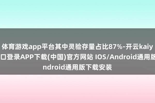 体育游戏app平台其中灵验存量占比87%-开云kaiyun登录入口登录APP下载(中国)官方网站 IOS/Android通用版下载安装