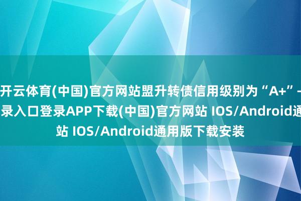 开云体育(中国)官方网站盟升转债信用级别为“A+”-开云kaiyun登录入口登录APP下载(中国)官方网站 IOS/Android通用版下载安装